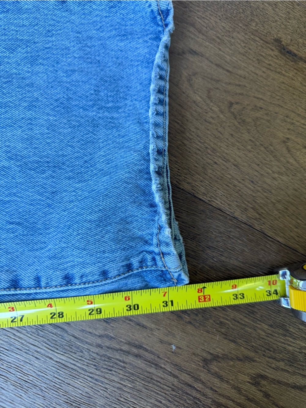 Hidden Light Blue Distressed High-Waist Wide-Leg Jeans 100% Cotton, Size 25 - Picture 8 of 9